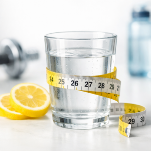 does drinking water help to lose weight? fat loss concept image