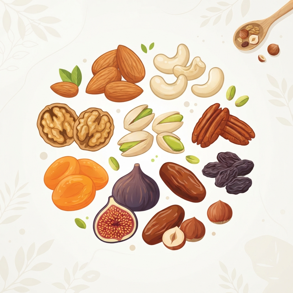 Mediterranean Diet Dry Fruits and Nuts